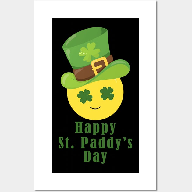 Happy St. Paddy's Day Lucky Emoticon Wall Art by 4Craig